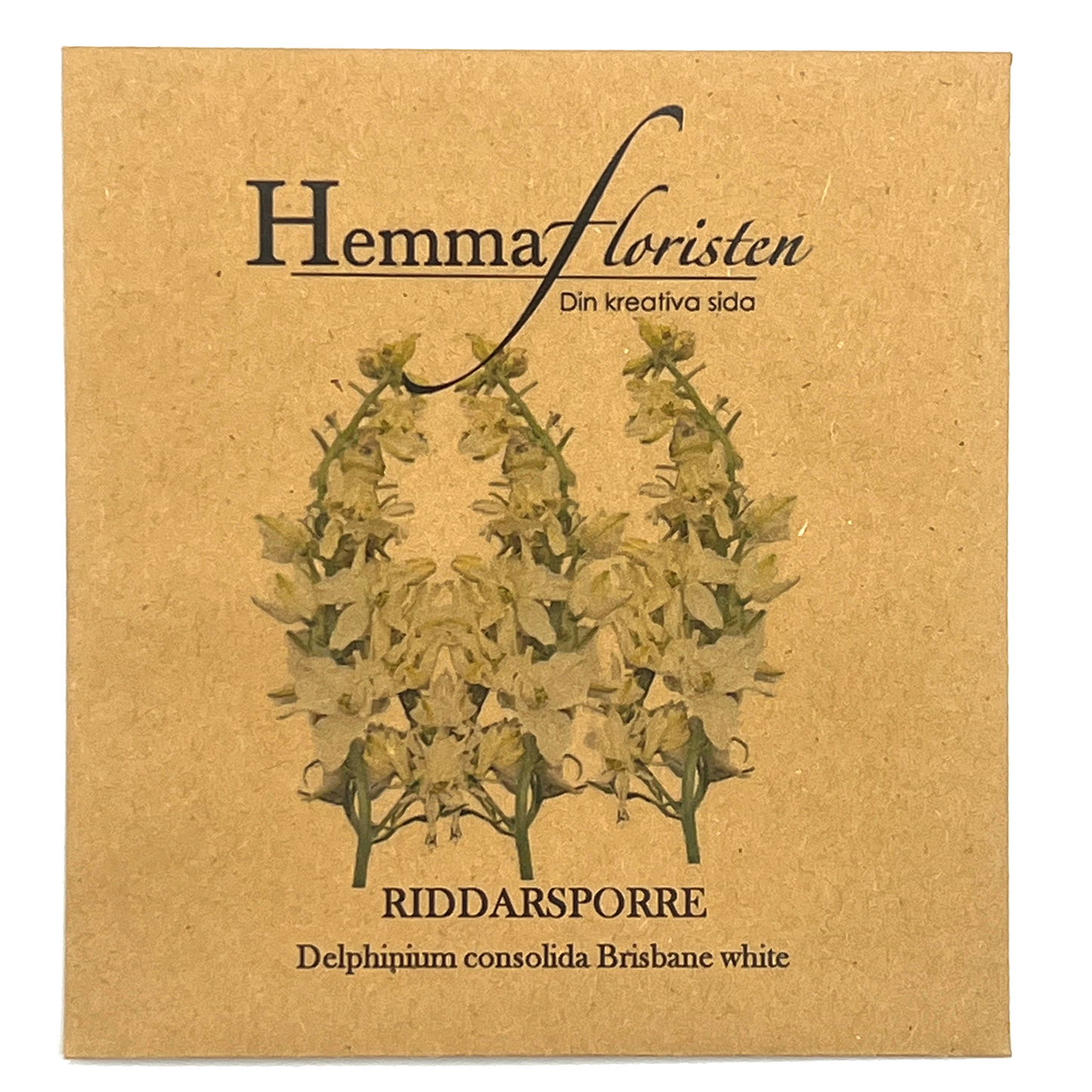 Riddarsporre - Delphinium consolida Brisbane white