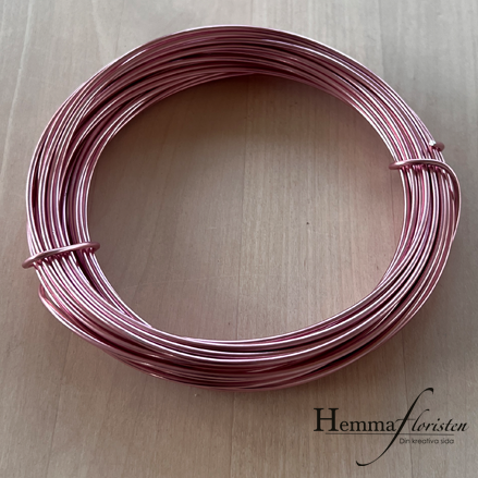 Aluminiumtråd rosa, 12 m