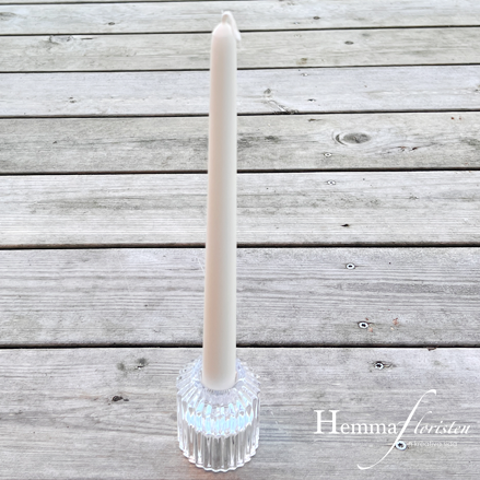 Glas ljusstake till värmeljus eller kronljus 2 i 1