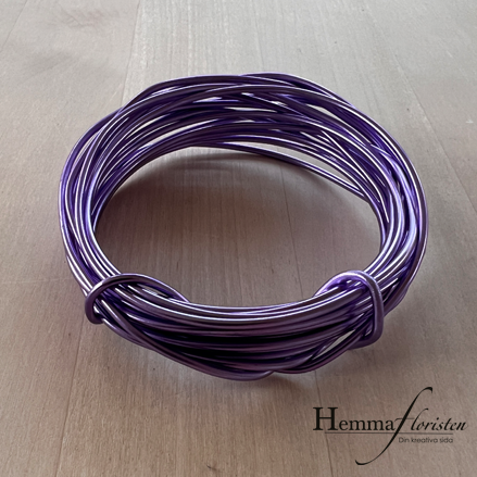 Aluminiumtråd lavendel lilla, 4 m