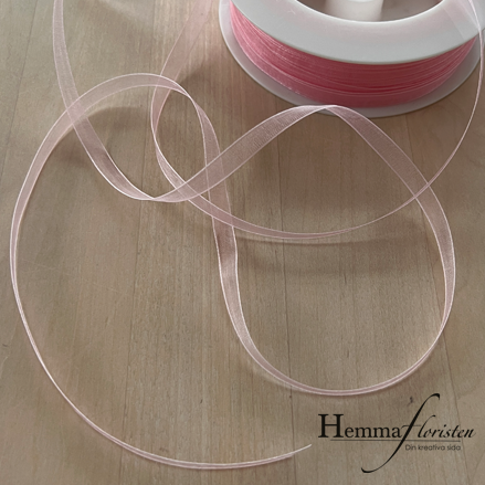 Band Chiffong 7mm, ljusrosa