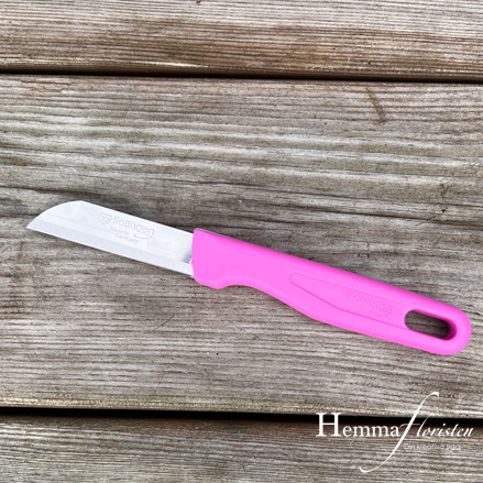 Floristkniv rakt blad rosa L. 16cm