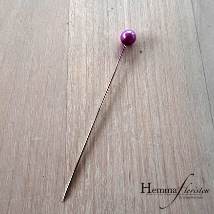 Nål m. pärla lavendel lila 10-pack