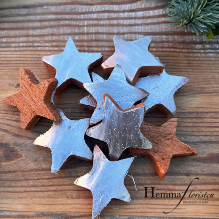 Stjärna kokos silver, 10-pack